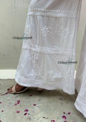 Saira Cotton 3 Layer Chikankari Garara