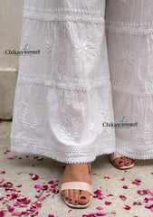 Saira Cotton 3 Layer Chikankari Garara