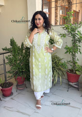 Alina Chikankari Premium Chanderi Kurti