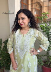 Alina Chikankari Premium Chanderi Kurti