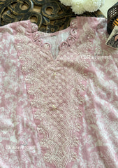 Ibaadat Pink Cotton Straight Suit Set With Dupatta