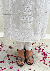 Jannat White Viscose Chikankari Kurti