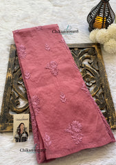 Mannat Mul Chanderi Chikankari Kurti - Dark Purple