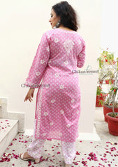 Myra Cotton Chikankari Kurti | lucknowi chikan kurta | lakhnavi kurti | chicken curry kurta | lucknowi chikankari kurti