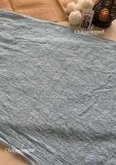 Noor Viscose Jaal Chikankari Kurti - Powder Blue