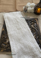 Noor Viscose Jaal Chikankari Kurti - White