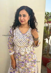 Sadaf Mulmul Chikankari kurti