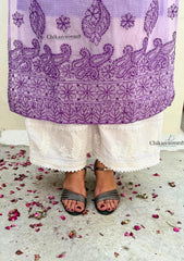 Sazia Premium Kota Chikankari Kurti - Purple