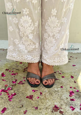 Shiza Modal Chikankari Palazzo - Free Size Fits Up to XL size
