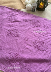 Sitara Chanderi Chikankari Kurti - Light Purple