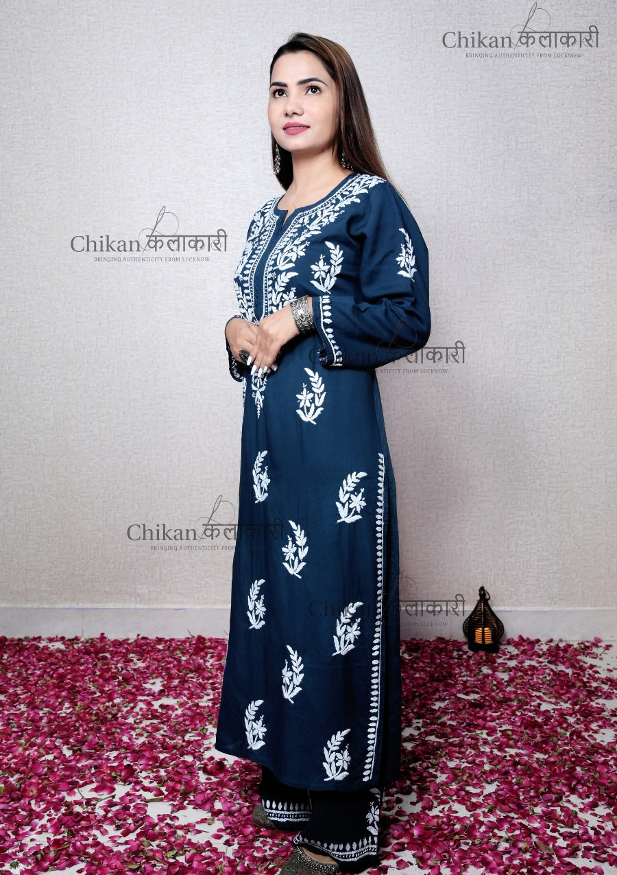 Aisha lakhnavi Green kurta | lucknow chikan kurti | lakhnavi kurti | chicken curry kurta | lucknowi chikankari kurti