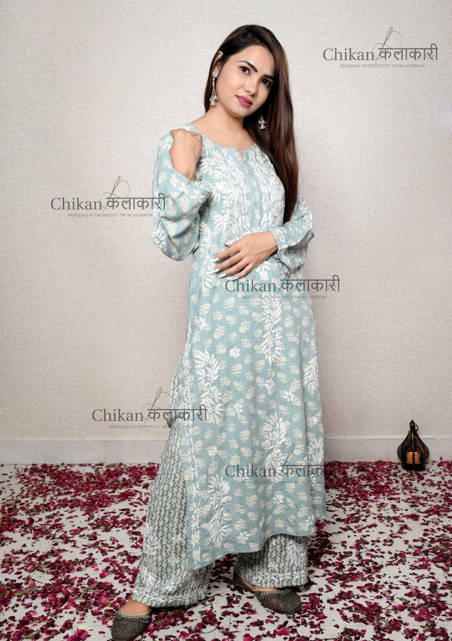 Amira Printed Rayon Chikankari Kurti| lakhnavi kurti | chicken curry kurta | lucknowi chikan kurta | lucknow chikan kurti