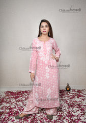 Amira Printed Rayon Chikankari Kurti | lucknow chikan kurti | lakhnavi kurti | house of chikankari | chicken curry kurta