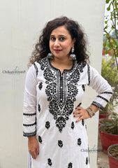 Anya Cotton White Chikankari Kurti