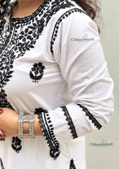 Anya Cotton White Chikankari Kurti