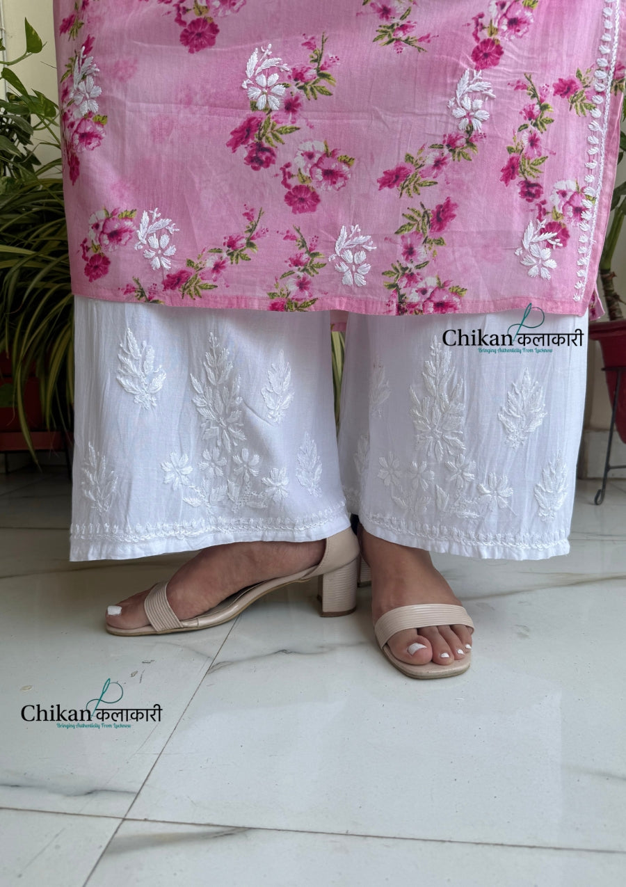Fida Rayon Chikankari Palazzo - Fits M - 3XL size