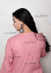 Fiza Cotton Chikan Kurta | chicken curry kurti | lakhnavi kurti | lucknow chikan kurti | lucknowi chikankari kurti