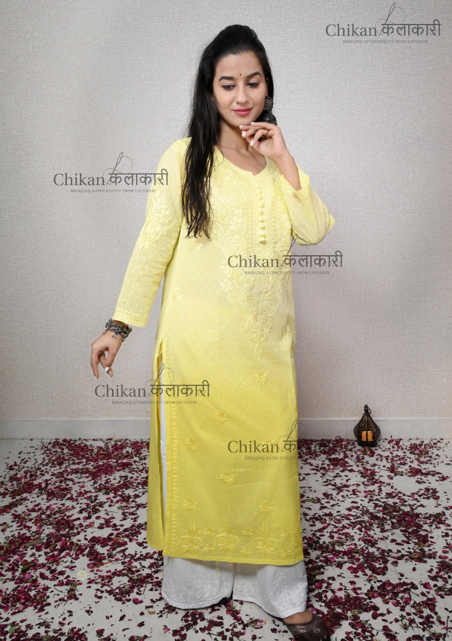 Fiza Cotton Chikankari Kurta | lucknow chikan kurti | lakhnavi kurti | chicken curry kurta | lucknowi chikankari kurti