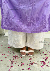 Fiza Cotton Chikankari Kurti - Purple