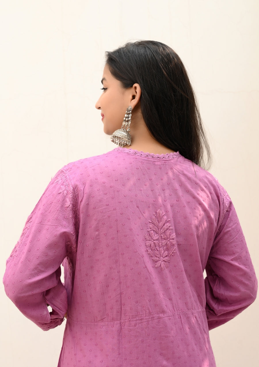 Hana Cotton Chikan Kurta | lucknowi chikan kurti | lakhnavi kurti | chicken curry kurta | chikankari kurti cotton