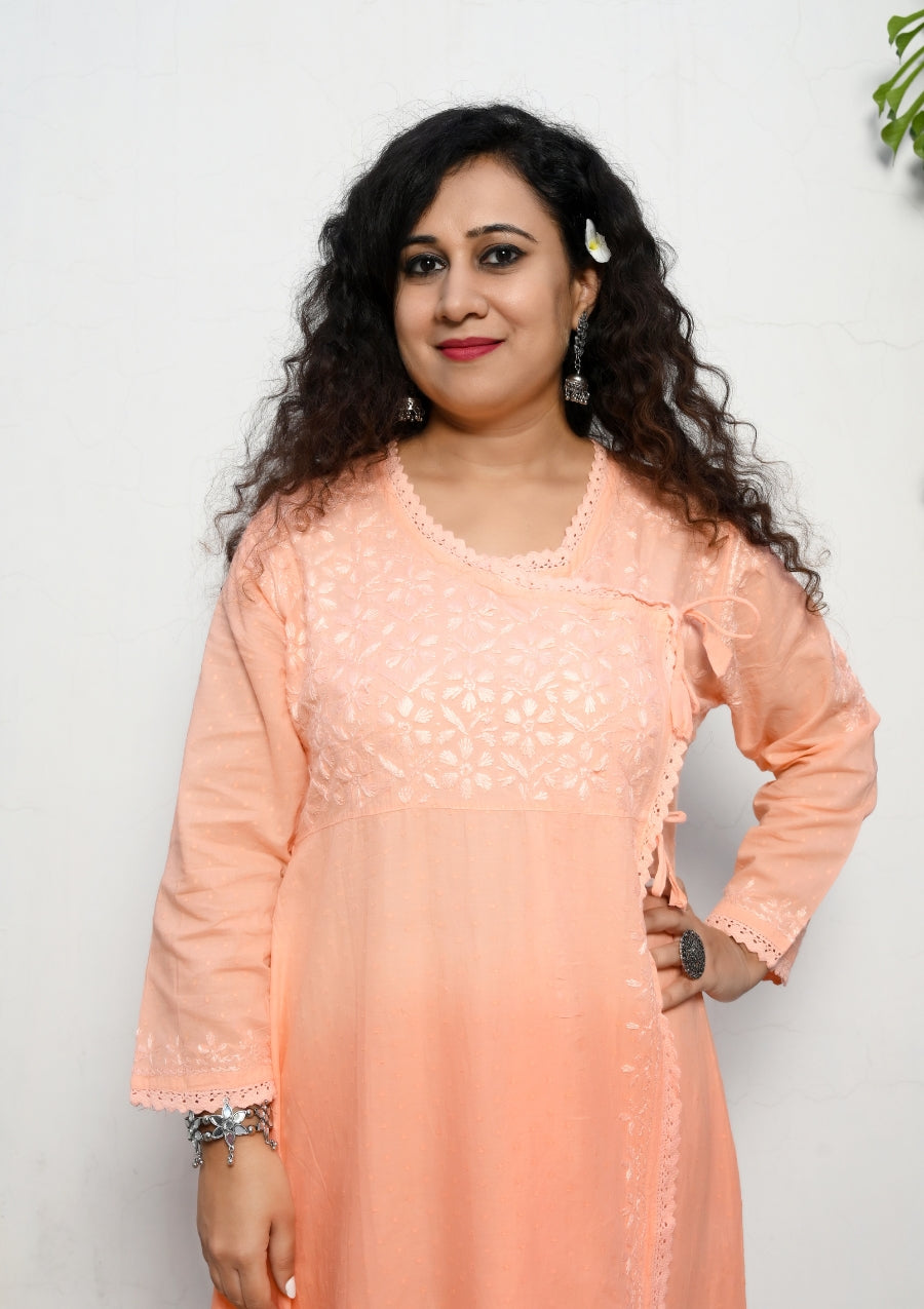 Hana Cotton Chikan Kurti | lucknowi chikankari kurta | lakhnavi kurti | chicken curry kurti | chikankari cotton kurtas