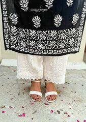 Haseena Modal Chikankari Kurti - Black
