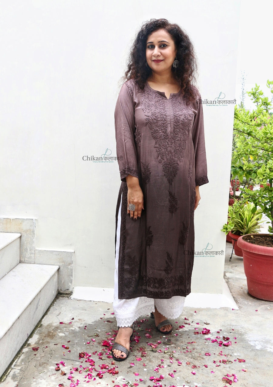 Heera Chikankari Premium Muslin Kurti