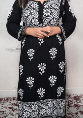 Hoor Modal Chikankari Kurti | house of chikankari | lakhnavi kurta | chicken curry kurti | lucknowi chikan kurta