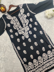 Rubab Rayon Chikankari Kurti