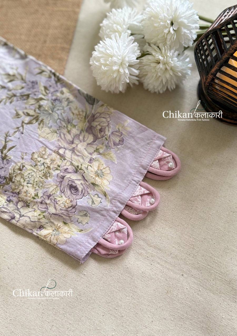 Ibaadat Pink Cotton Straight Suit Set With Dupatta