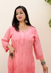 Inaya Lucknow Chikan Kurti | lucknowi chikan kurti | lakhnavi kurti | chicken curry kurta | house of chikankari