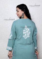 Jasmine Modal Lucknowi Chikan Kurta | lucknow chikan kurti | lakhnavi kurti | chicken curry kurti | chicken curry kurta