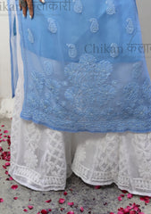 Leena Georgette Chikankari Sharara