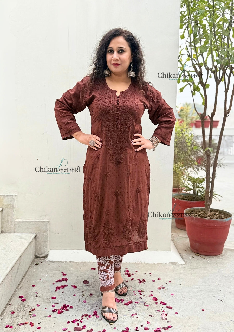 Mahira Cotton Chikankari Kurti Set