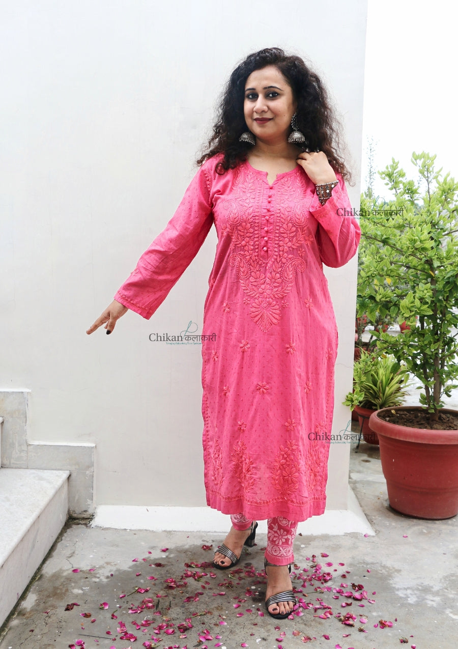 Mahira Cotton Chikankari Kurti Set