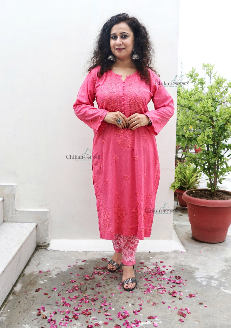 Mahira Cotton Chikankari Kurti Set