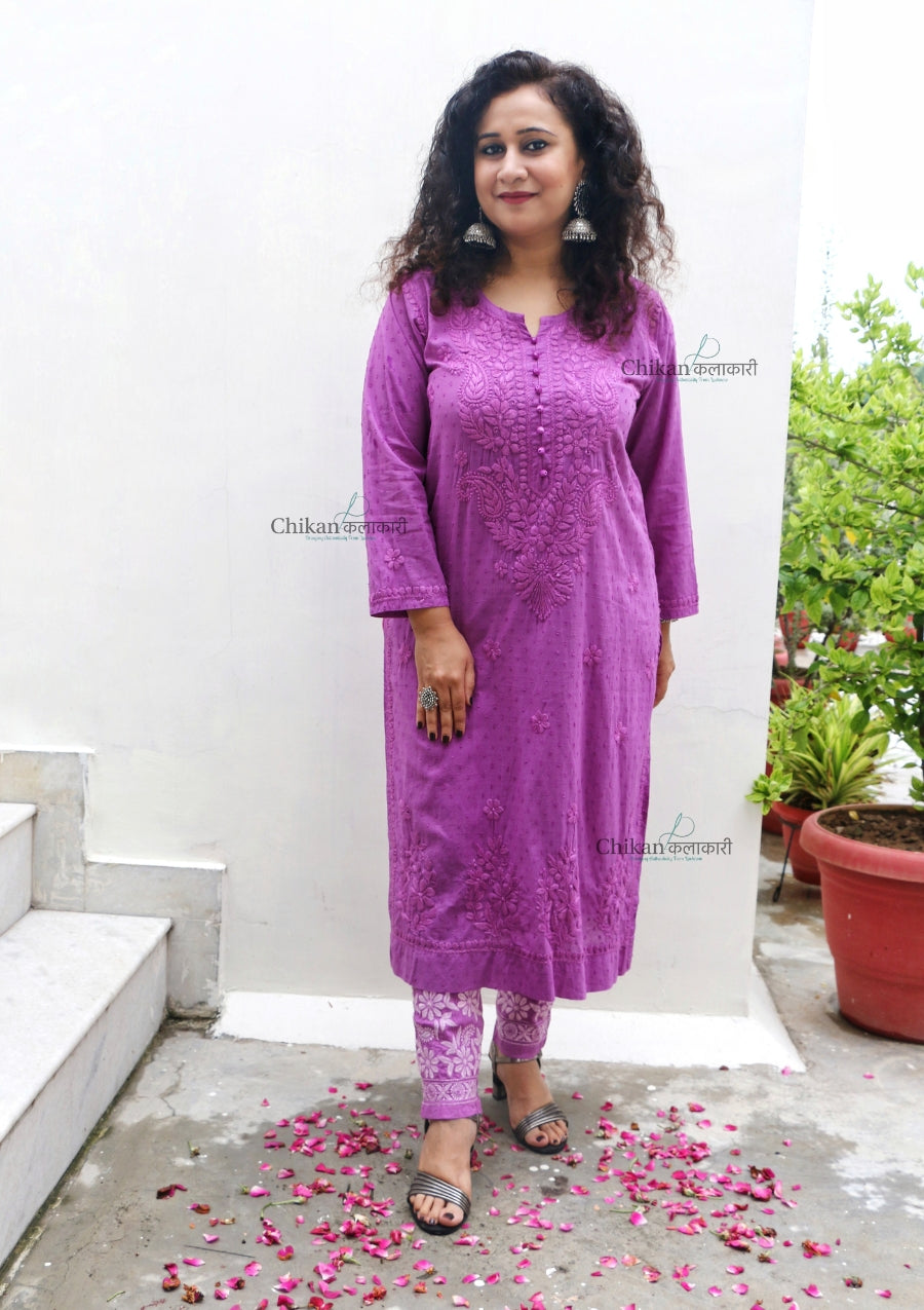 Mahira Cotton Chikankari Kurti Set