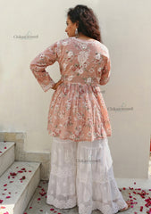 Maya Short Chikan Kurti | chikan curry kurti | lakhnavi kurti | lucknowi chikan kurta | lucknow chikankari kurta