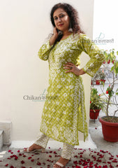 Myra Cotton Chikankari Kurta | lucknowi chikan kurti | lakhnavi kurta | chicken curry kurti | cotton chikankari kurti