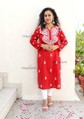 Naina Cotton Chikankari Kurti