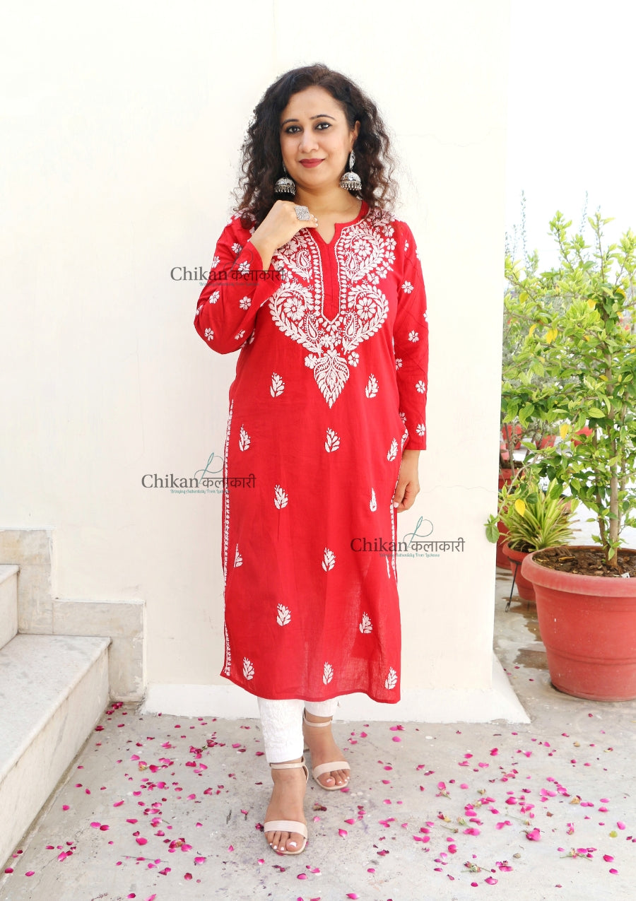 Naina Cotton Chikankari Kurti