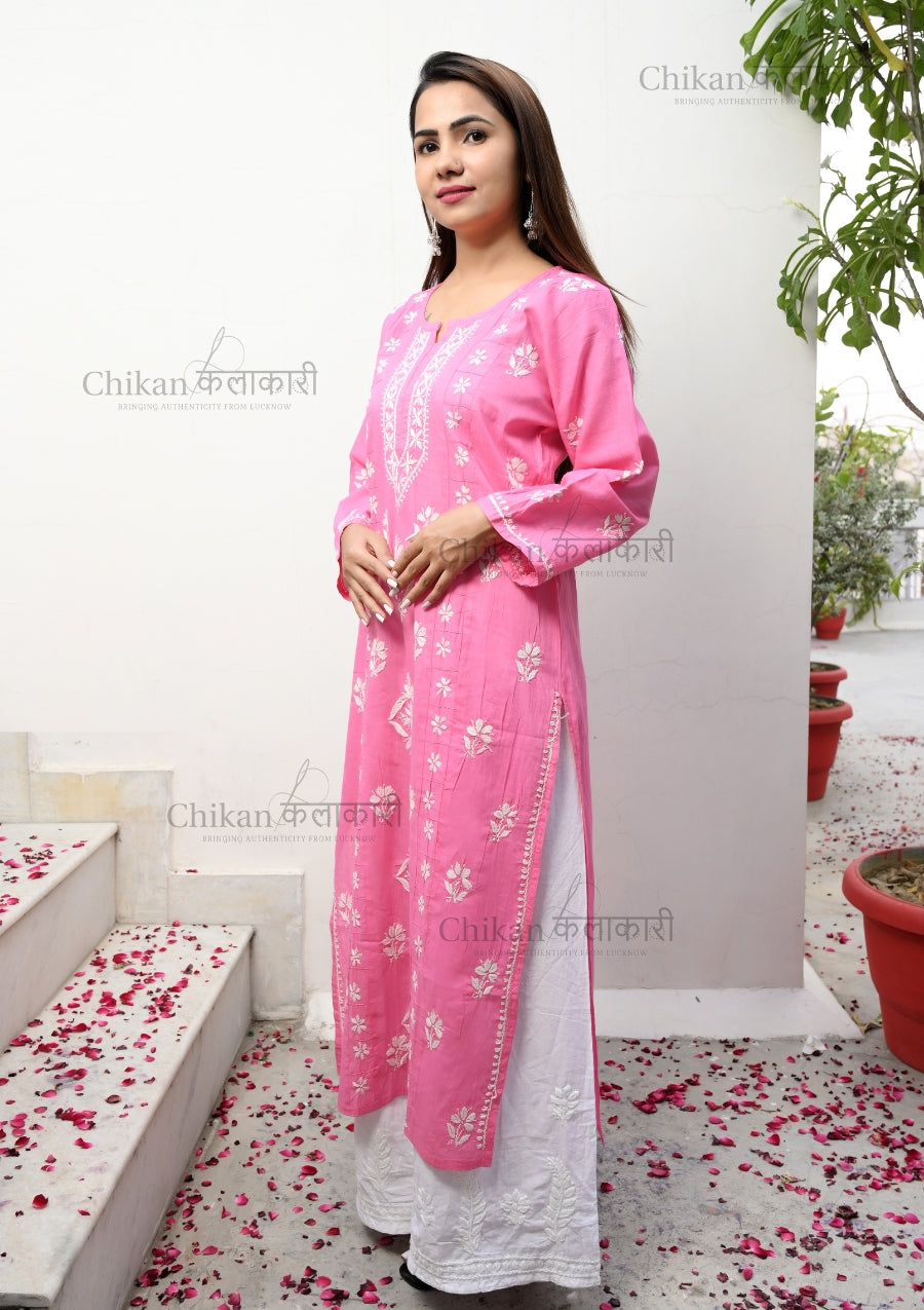 Nida Cotton Chikankari Kurti