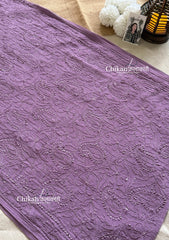 Noor Viscose Jaal Chikankari Kurti - Purple