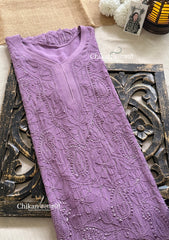 Noor Viscose Jaal Chikankari Kurti - Purple