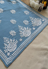 Reva Rayon Chikankari Kurti - Powder Blue