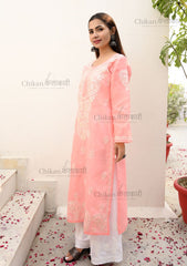 Riya Cotton Chikan Kurti | chikan curry kurta | lakhnavi kurti | lucknowi chikan kurta | house of chikankari