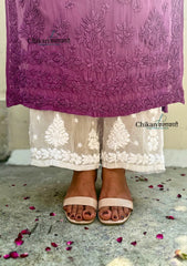 Sehar Viscose Chikankari Kurti - Purple