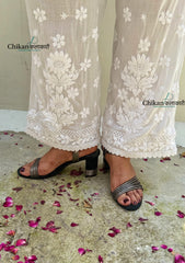 Shiza Modal Chikankari Palazzo - Free Size Fits Up to XL size