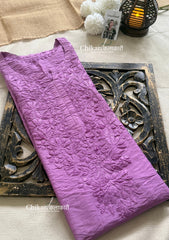 Sitara Chanderi Chikankari Kurti - Light Purple