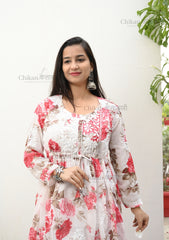 Tina White Georgette short chikankari kurtis | chikan curry kurta | lakhnavi kurti | chikankari short kurta